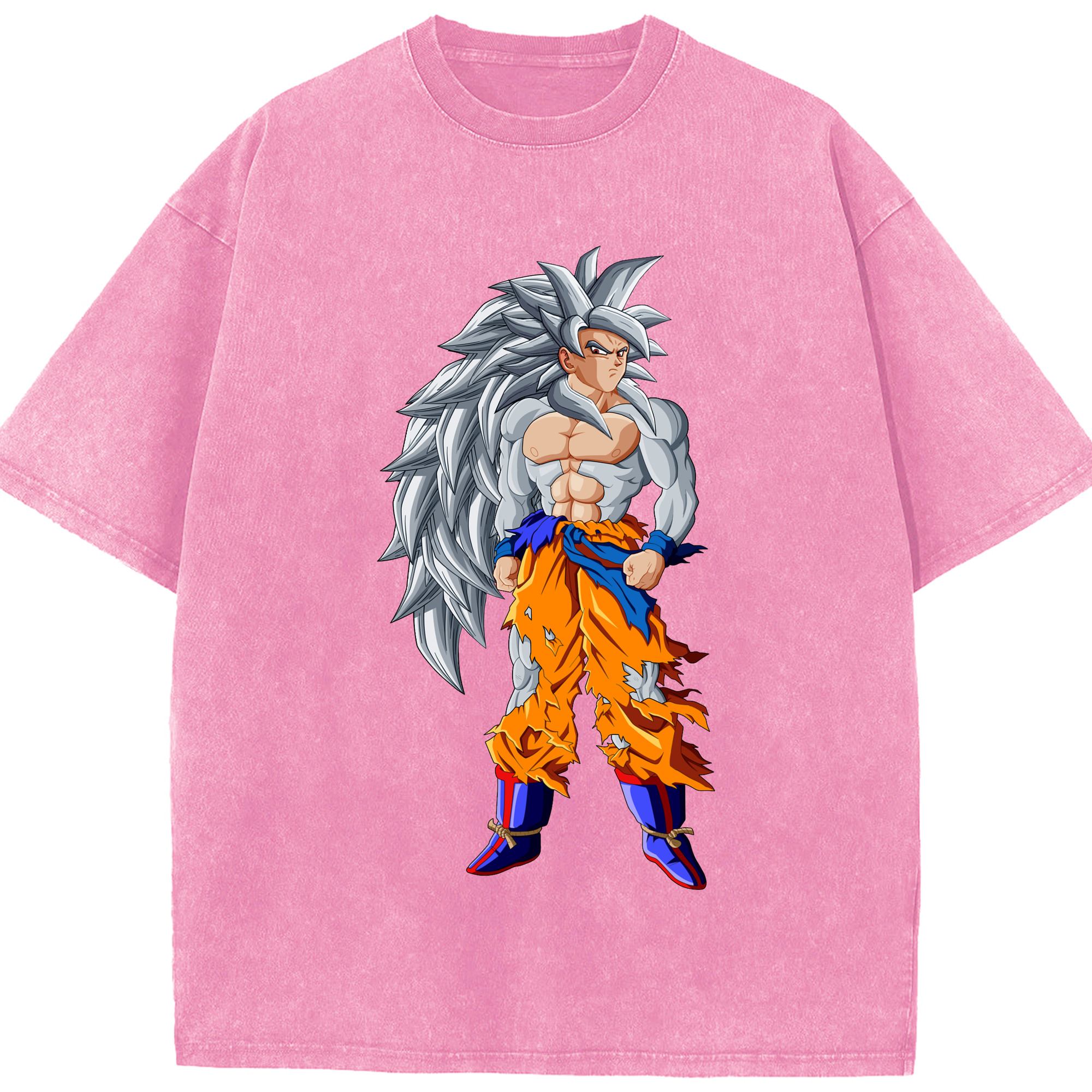 （画像用） ドラゴンボール 孫悟空（そん ごくう）Son Goku カカロット DRAGON BALL Kakarotto 綿100% ヴィンテージ風 半袖Tシャツ（フロントプリント）